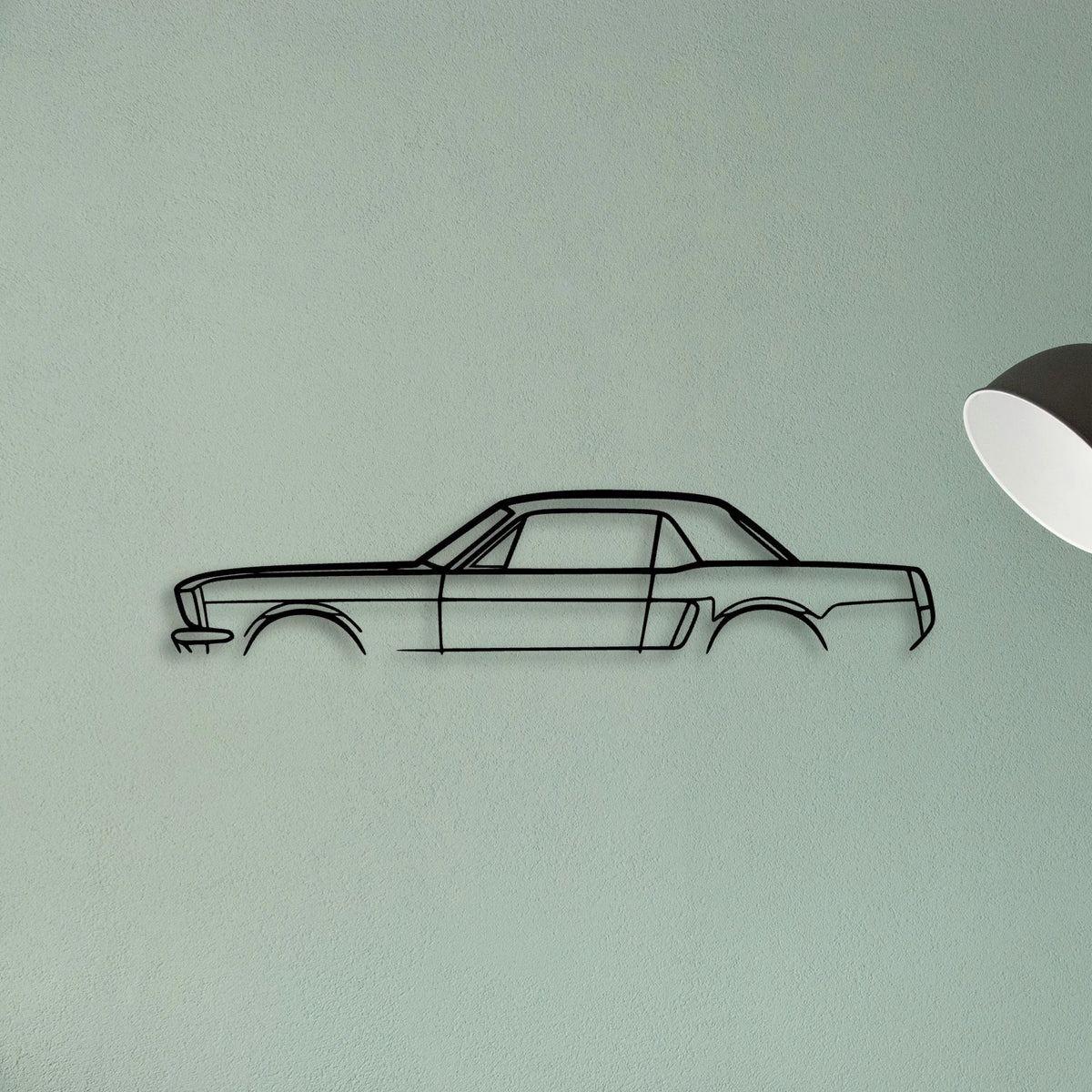 Mustang 1965 2 Classic Silhouette Metal Wall Art - Tinvibe
