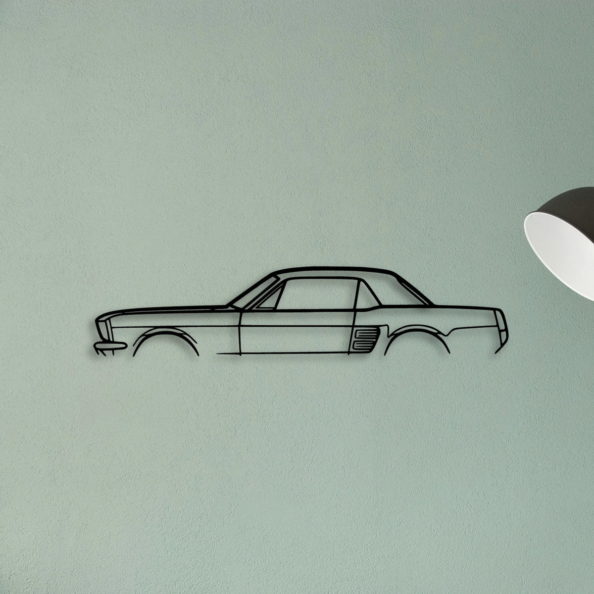 Mustang 1967 Coupe Classic Silhouette Metal Wall Art - Tinvibe