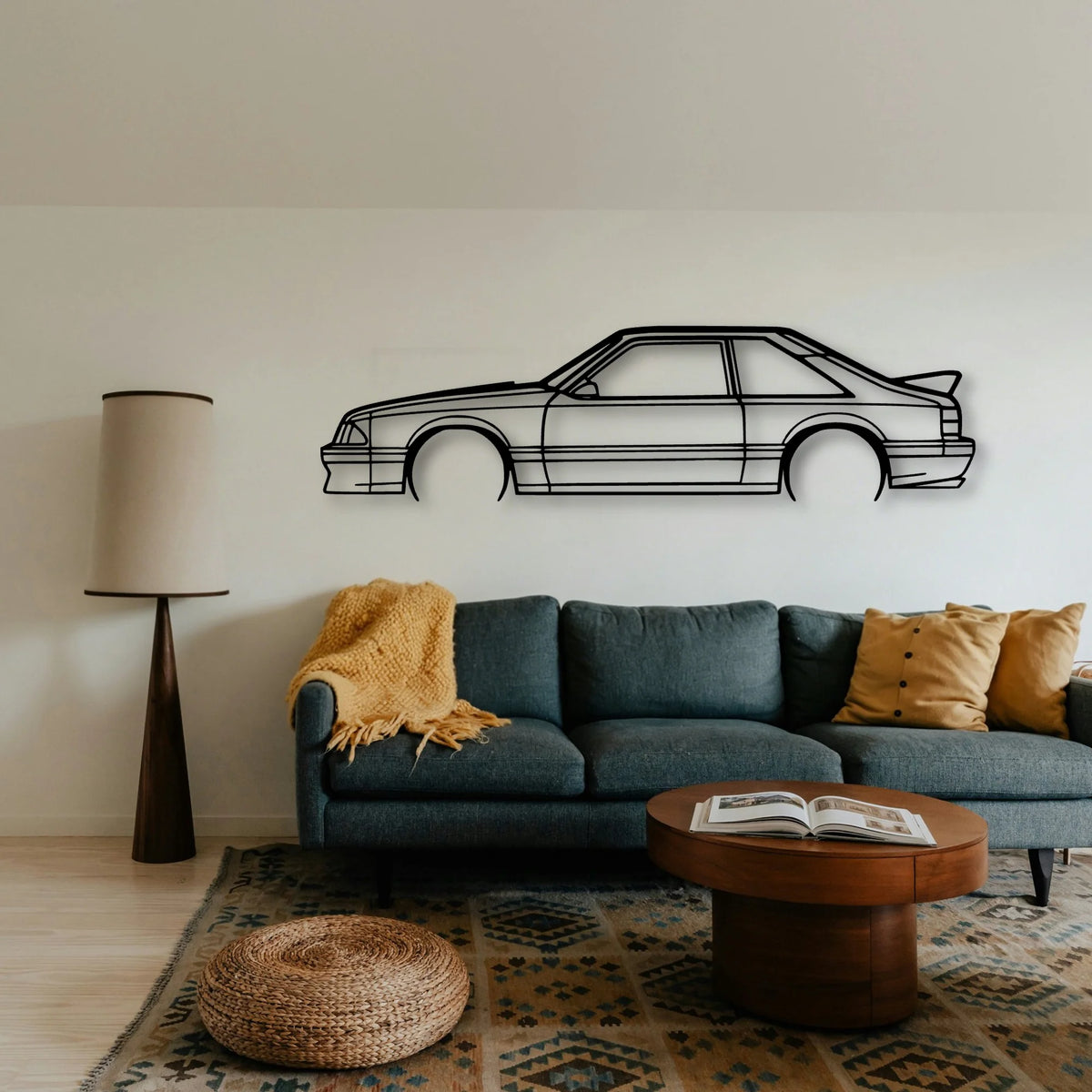 Mustang Cobra 1993 Classic Silhouette Metal Wall Art - Tinvibe