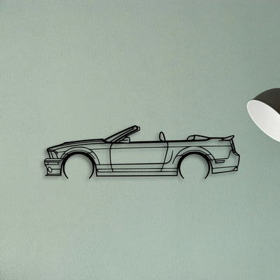 Mustang GT500 2008 Cabrio Classic Silhouette Metal Wall Art - Tinvibe