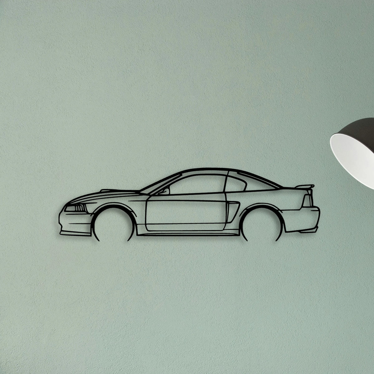 Mustang Mach 1 2003 Classic Silhouette Metal Wall Art - Tinvibe
