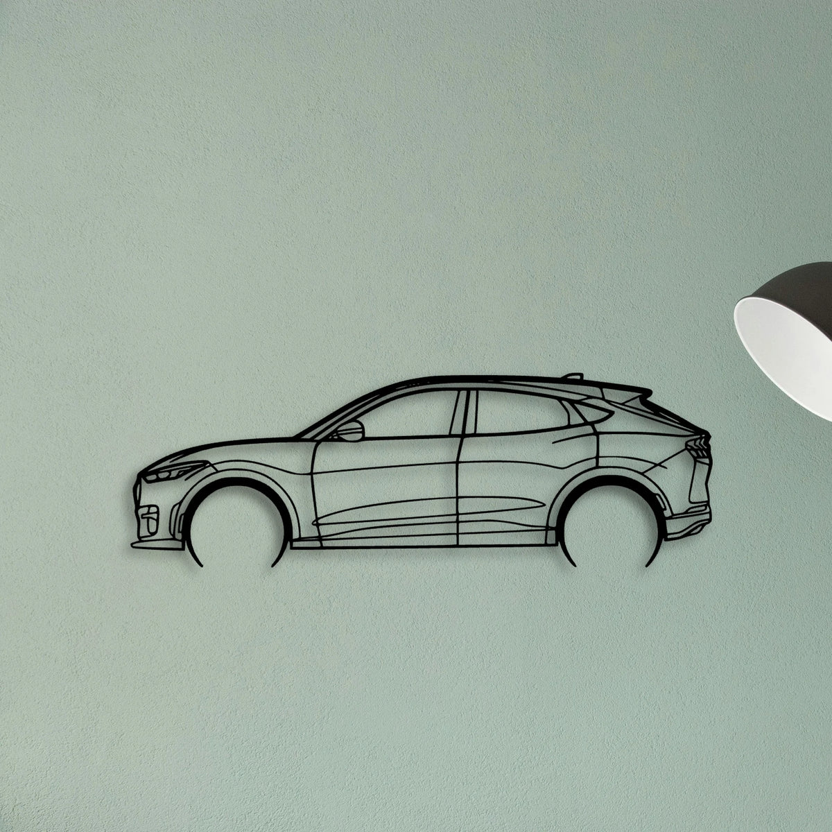 Mustang Mach E GT 2 Classic Silhouette Metal Wall Art - Tinvibe