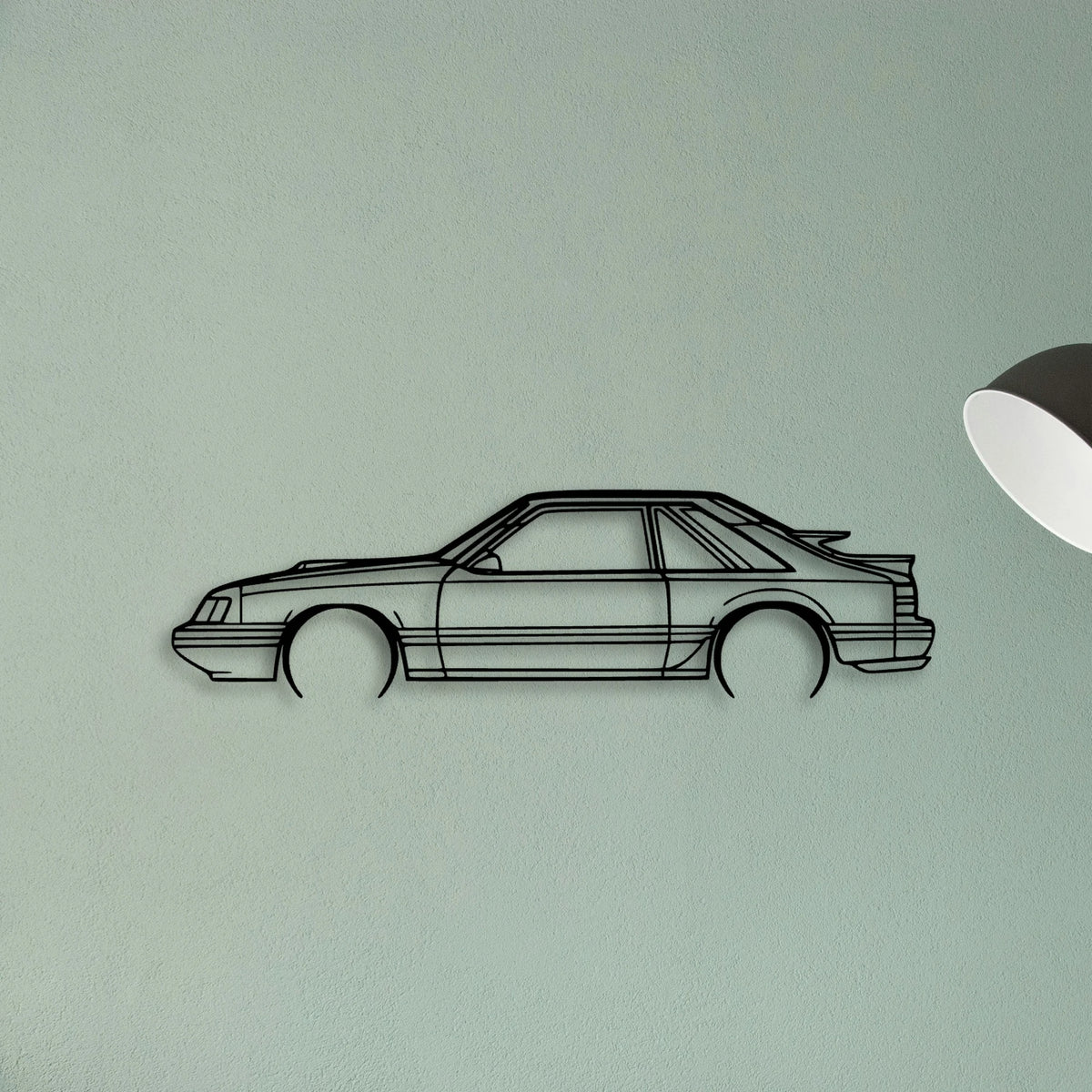 Mustang SVO 1986 Classic Silhouette Metal Wall Art - Tinvibe