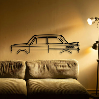 NSU TT 1972 Classic Silhouette Metal Wall Art - Tinvibe