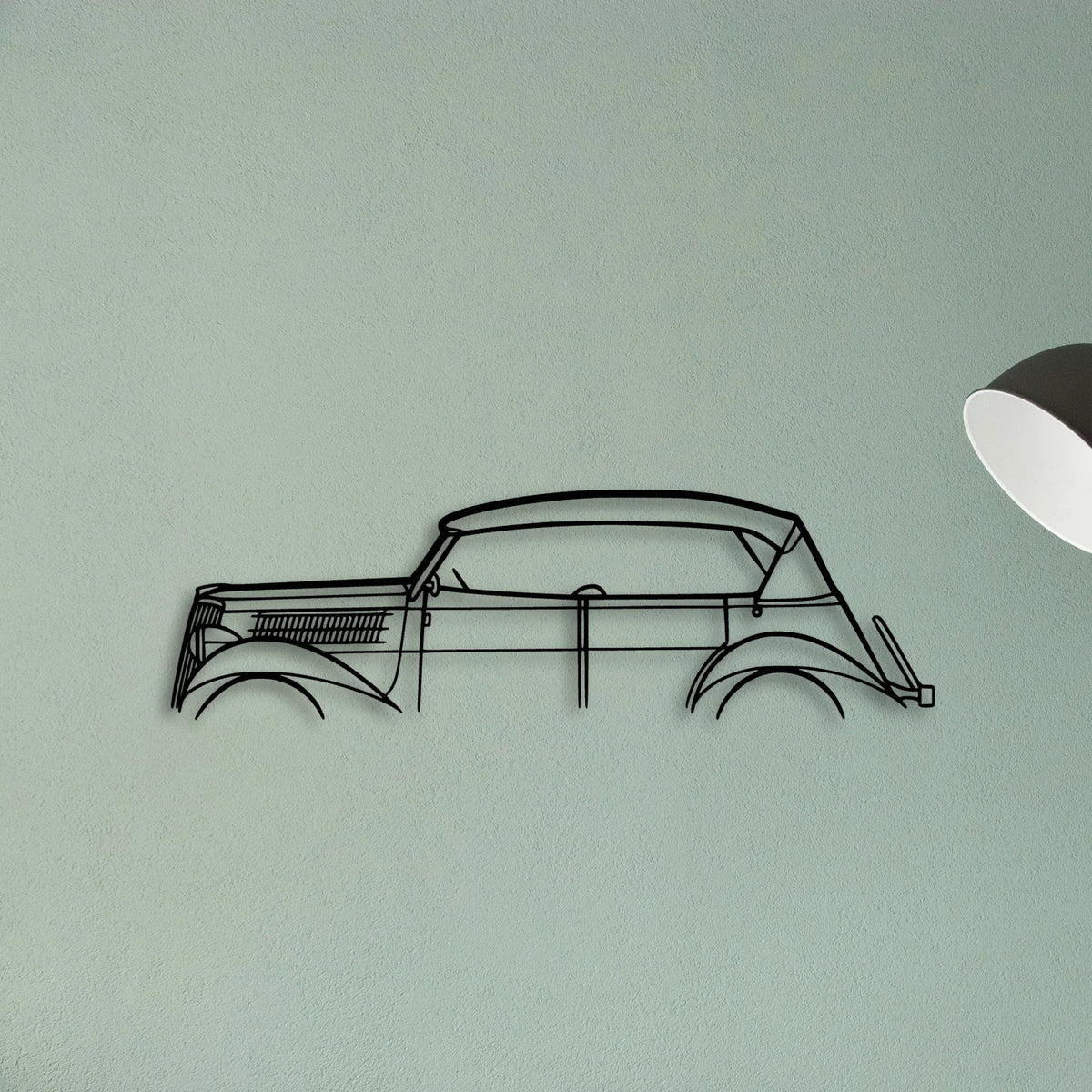 Phaeton 1930 Classic Silhouette Metal Wall Art - Tinvibe