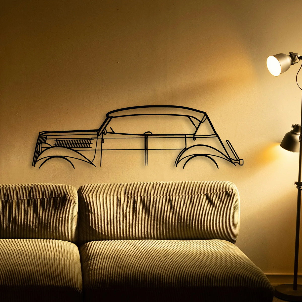 Phaeton 1930 Classic Silhouette Metal Wall Art - Tinvibe