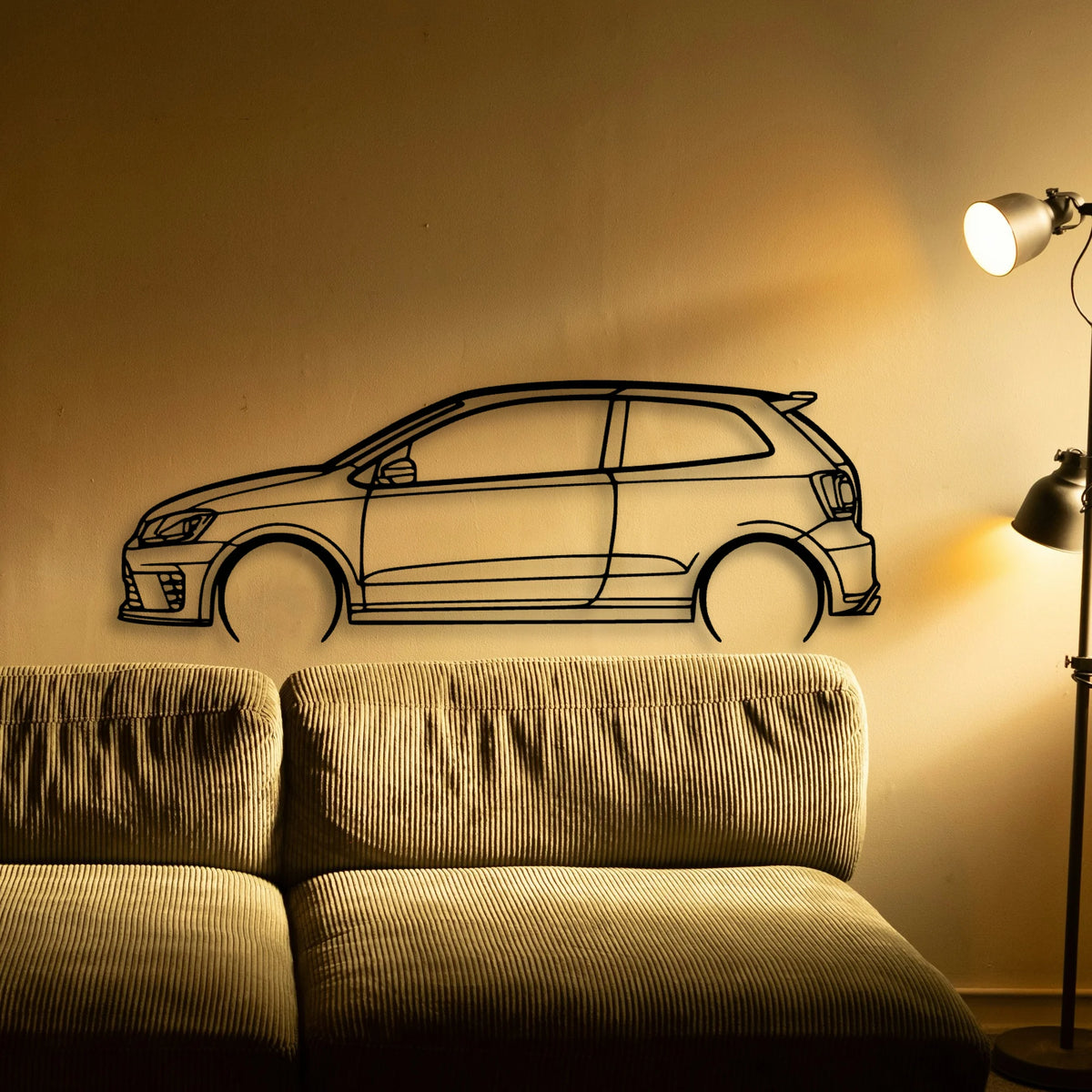 Polo R WRC Classic Silhouette Metal Wall Art - Tinvibe