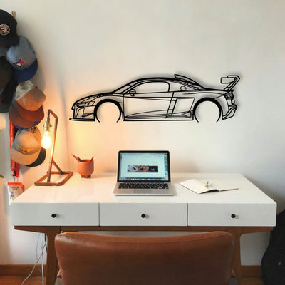 R8 LMS GT2 Classic Silhouette Metal Wall Art - Tinvibe