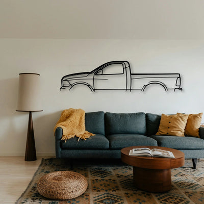 RAM 1500 2013 Classic Silhouette Metal Wall Art - Tinvibe
