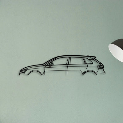 RS3 Sportback 2014 Classic Silhouette Metal Wall Art - Tinvibe