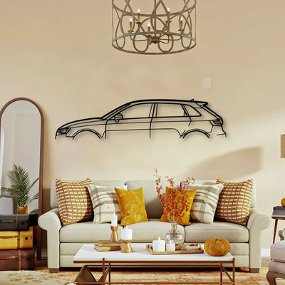 RS3 Sportback 2014 Classic Silhouette Metal Wall Art - Tinvibe