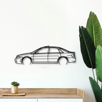 RS4 B5 Sedan 2 Classic Silhouette Metal Wall Art - Tinvibe