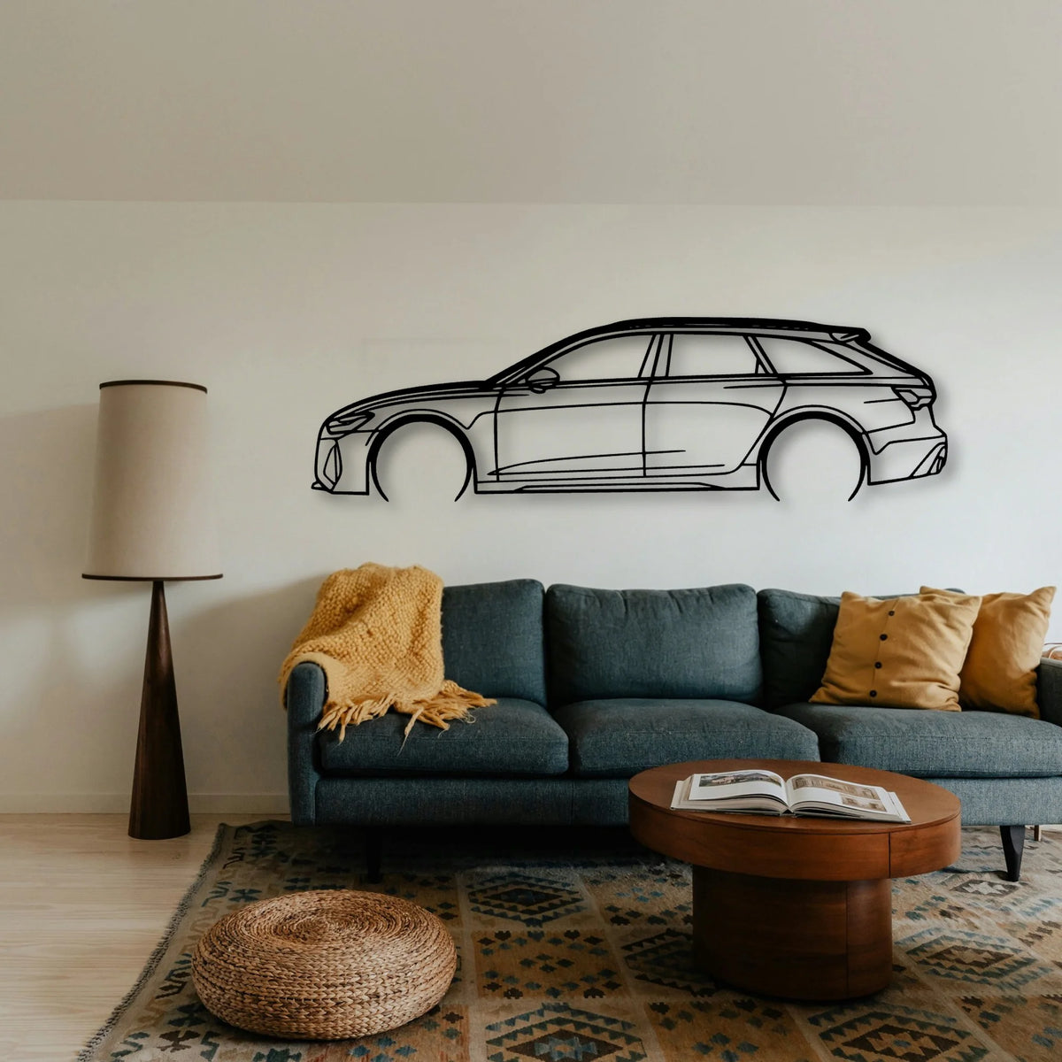 RS6 2022 Classic Silhouette Metal Wall Art - Tinvibe