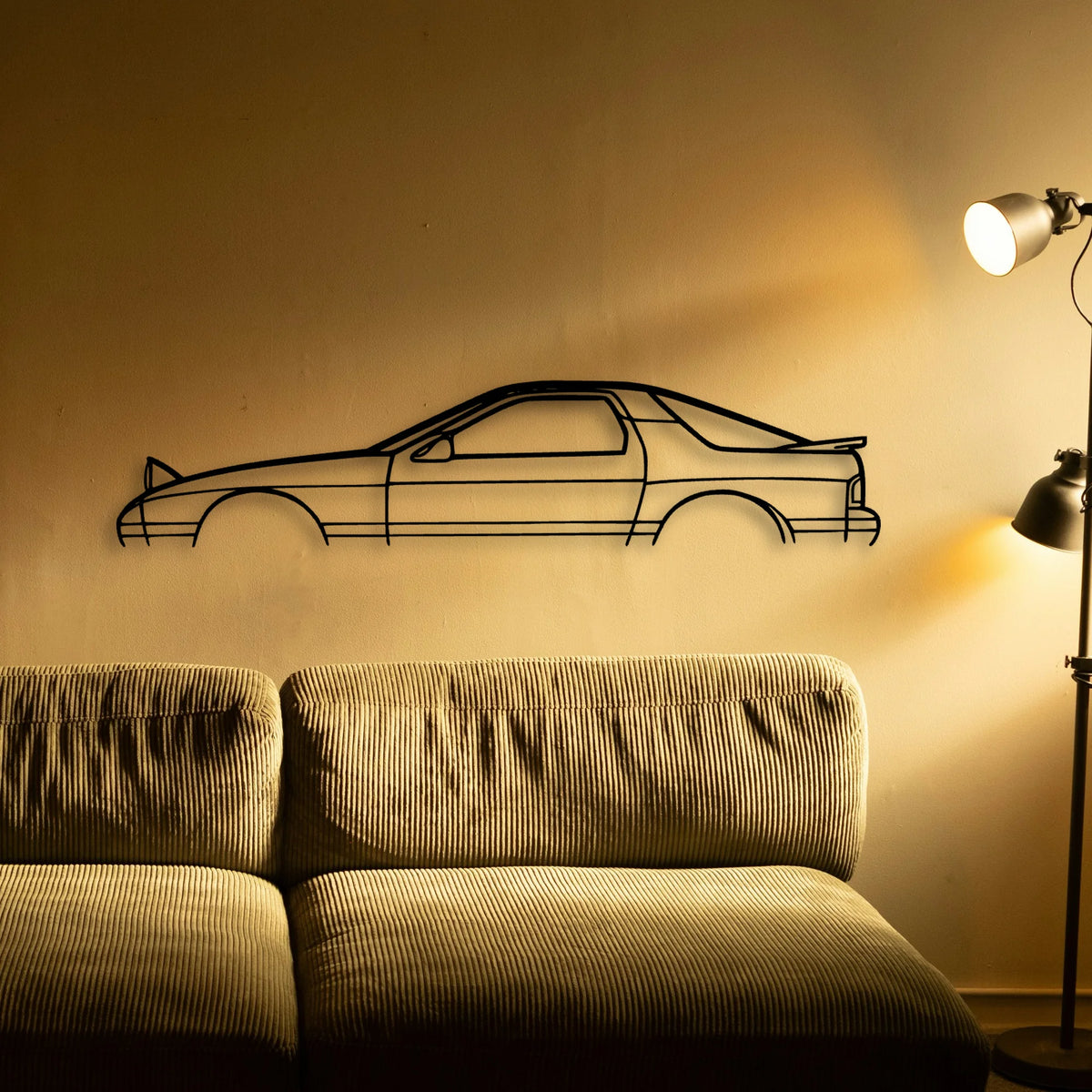 RX 7 FC GTU Classic Silhouette Metal Wall Art - Tinvibe