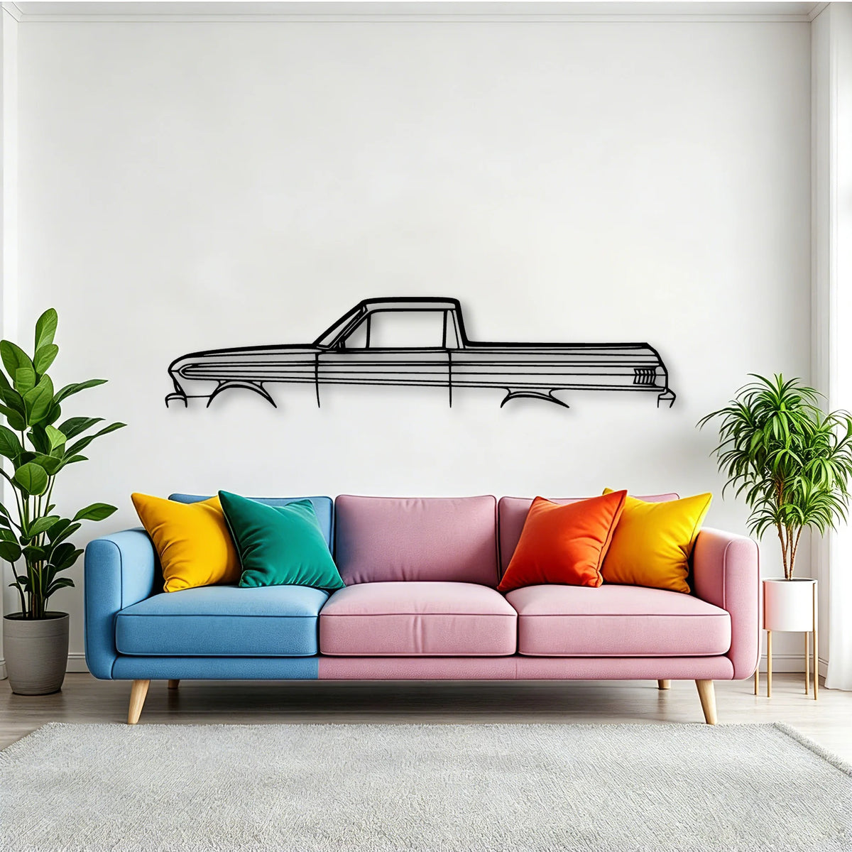 Ranchero 1965 Classic Silhouette Metal Wall Art - Tinvibe