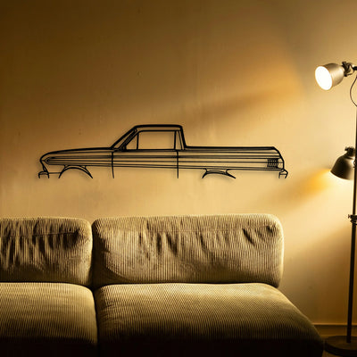 Ranchero 1965 Classic Silhouette Metal Wall Art - Tinvibe