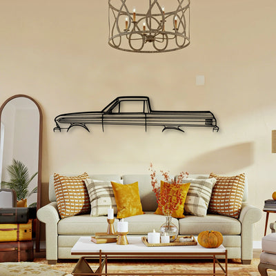 Ranchero 1965 Classic Silhouette Metal Wall Art - Tinvibe