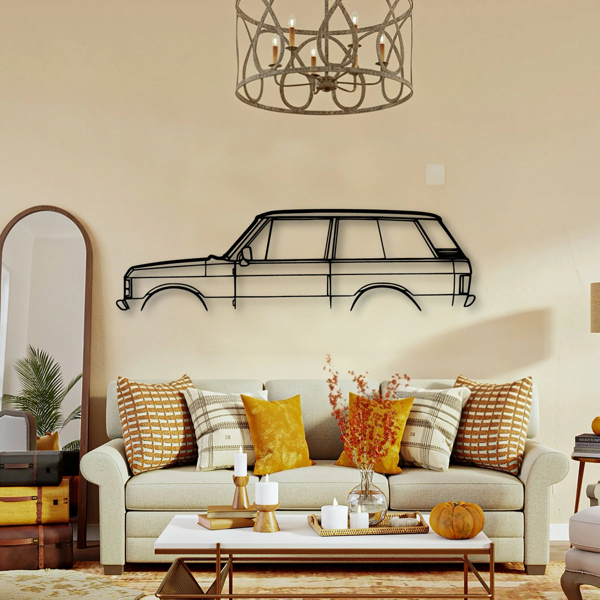 Range 2 Doors Classic Silhouette Metal Wall Art - Tinvibe