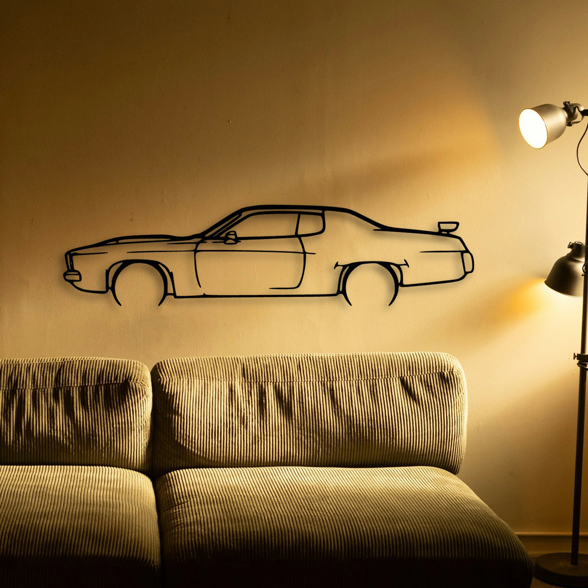 Road Runner 1974 Classic Silhouette Metal Wall Art - Tinvibe