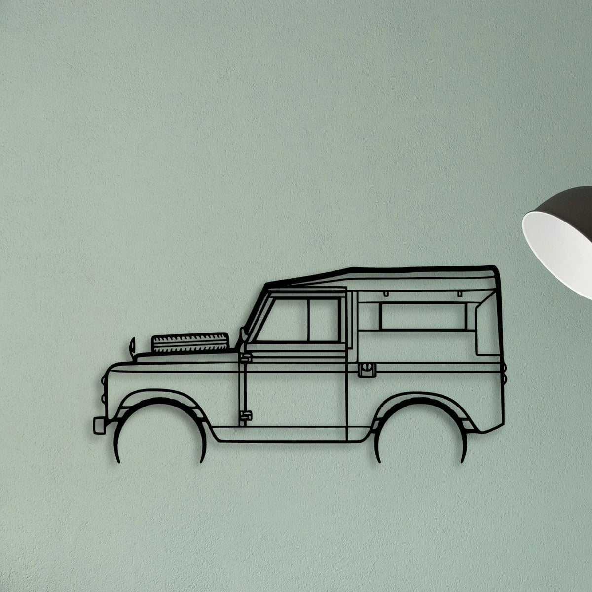 Rover Series 2 1961 Classic Silhouette Metal Wall Art - Tinvibe