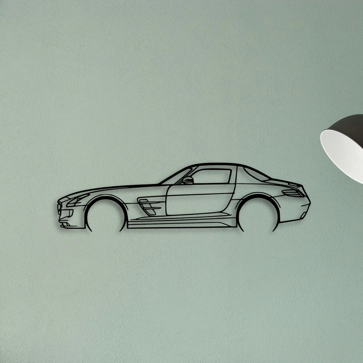 SLS AMG 2011 Classic Silhouette Metal Wall Art - Tinvibe