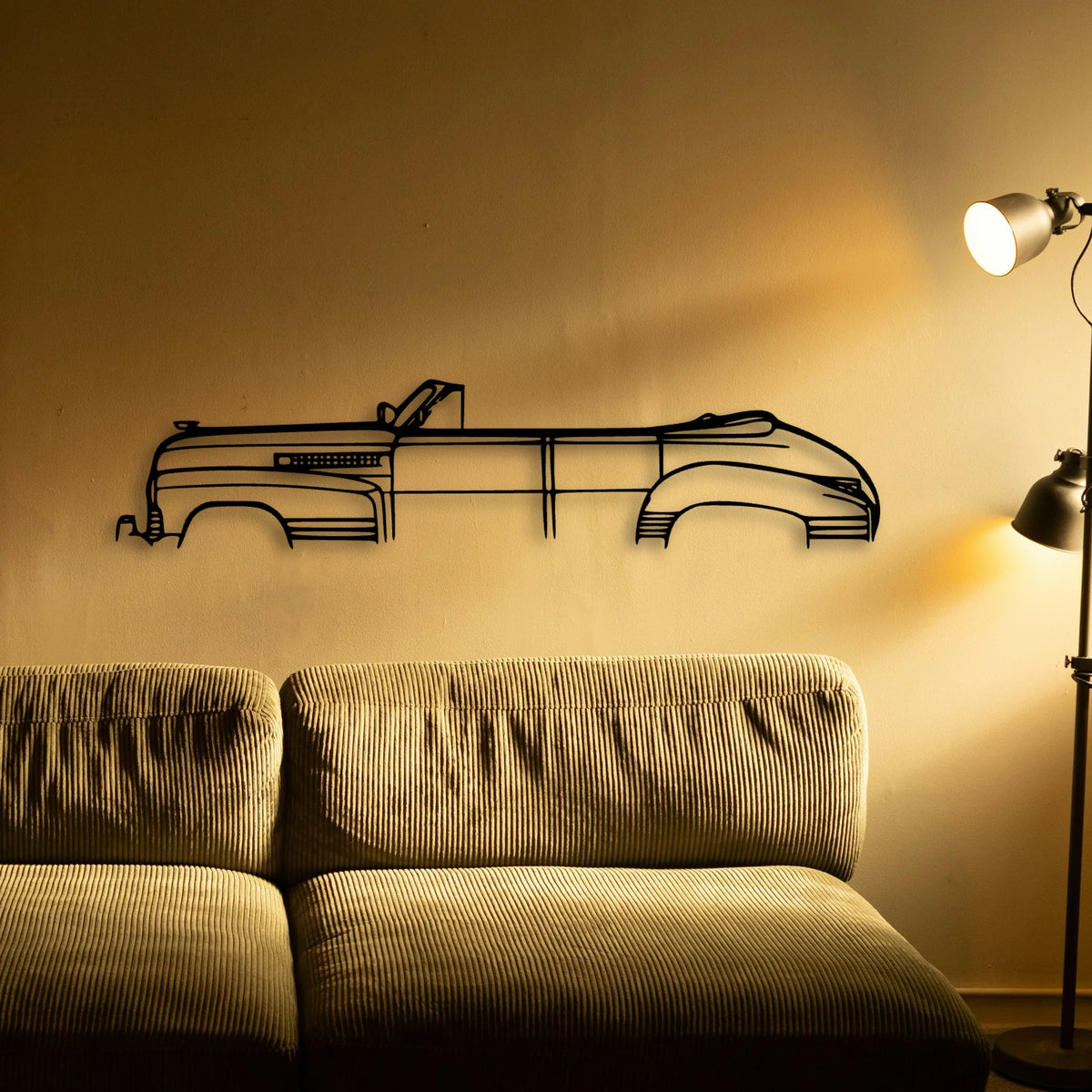 Series 62 Convertible 1941 Classic Silhouette Metal Wall Art - Tinvibe