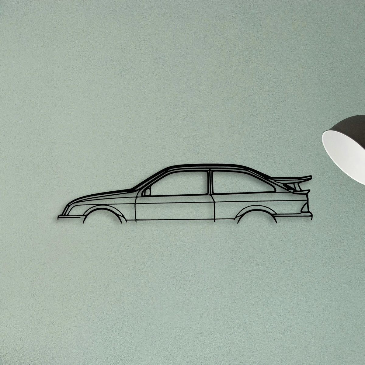 Sierra Cosworth RS500 1988 Classic Silhouette Metal Wall Art - Tinvibe