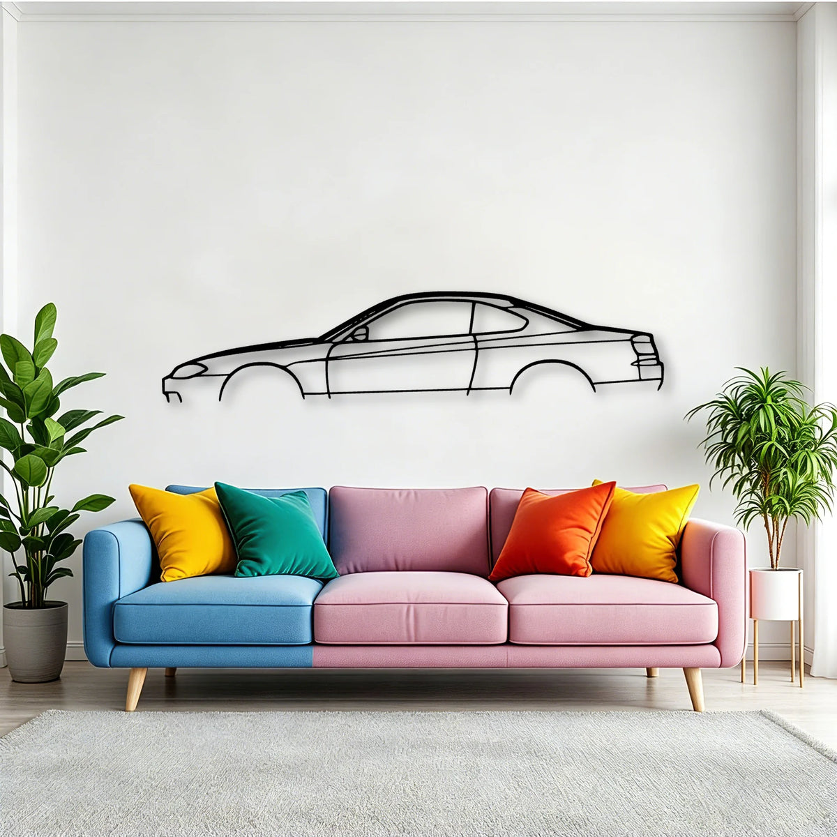Silvia S15 2 Classic Silhouette Metal Wall Art - Tinvibe