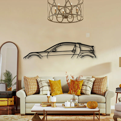 Smart Coupe B Edition 2002 Classic Silhouette Metal Wall Art - Tinvibe