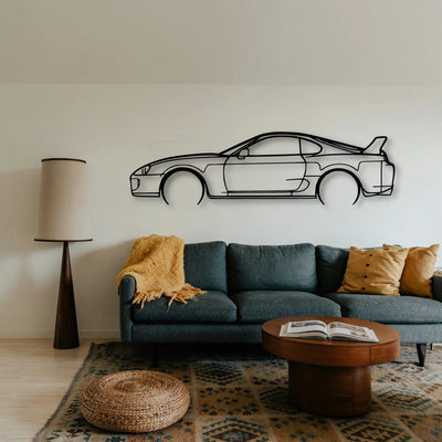 Supra MK4 1993 Classic Silhouette Metal Wall Art - Tinvibe