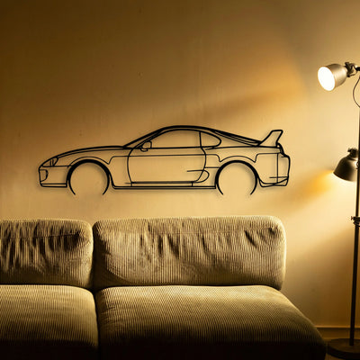 Supra MK4 1993 Classic Silhouette Metal Wall Art - Tinvibe