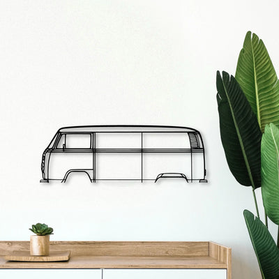 T2 BUS 1977 Classic Silhouette Metal Wall Art - Tinvibe