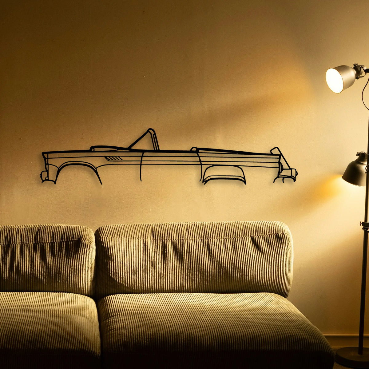 Thunderbird 1955 Classic Silhouette Metal Wall Art - Tinvibe