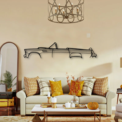 Thunderbird 1955 Classic Silhouette Metal Wall Art - Tinvibe