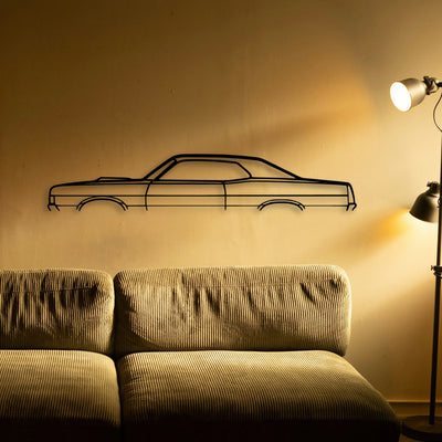 Torino GT 1969 Classic Silhouette Metal Wall Art - Tinvibe