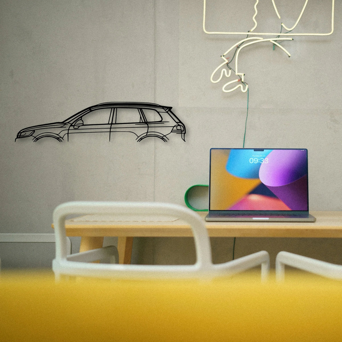 Touareg 2016 Classic Silhouette Metal Wall Art - Tinvibe