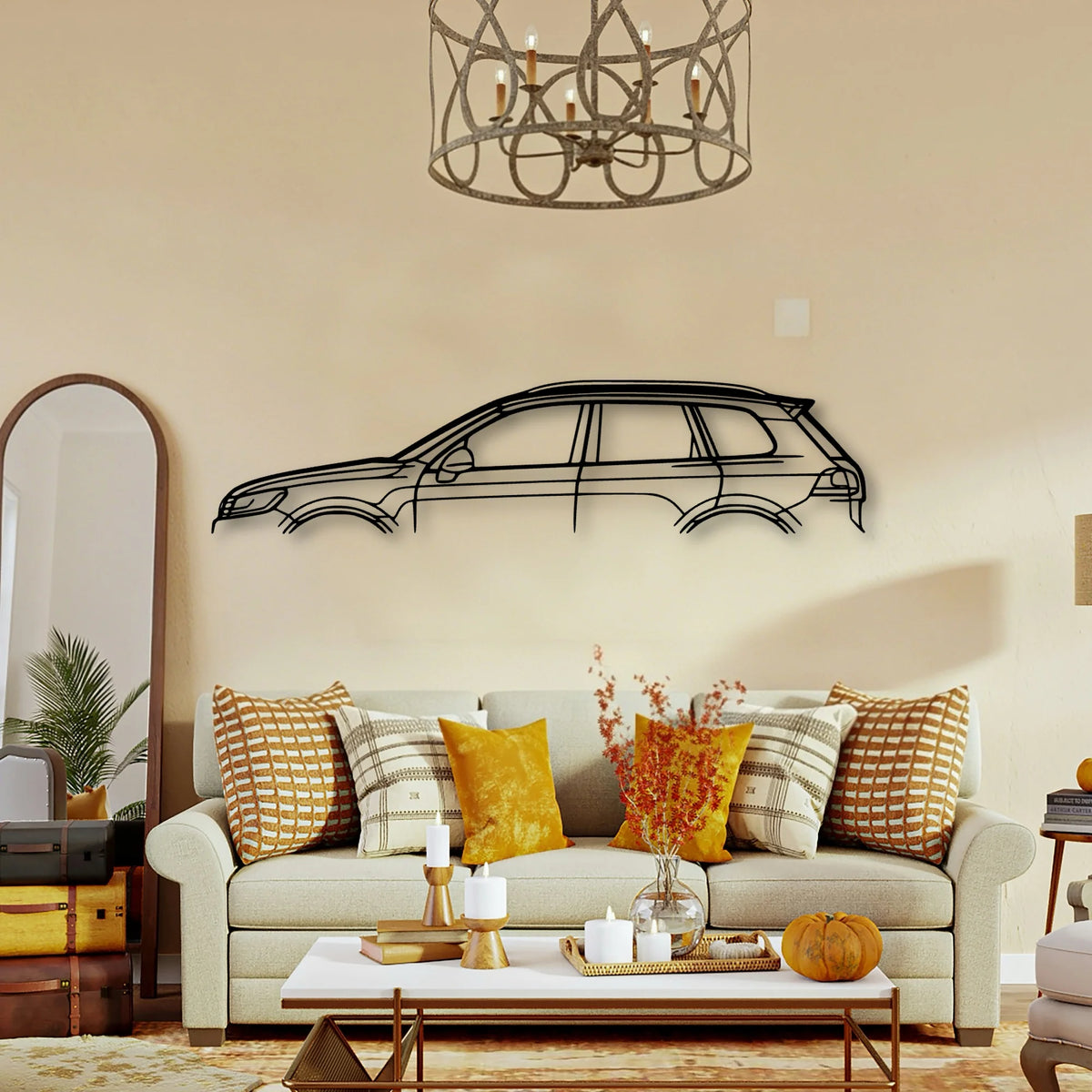 Touareg 2016 Classic Silhouette Metal Wall Art - Tinvibe