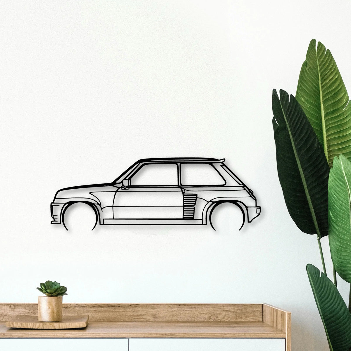 Turbo 2 1983 Classic Silhouette Metal Wall Art - Tinvibe