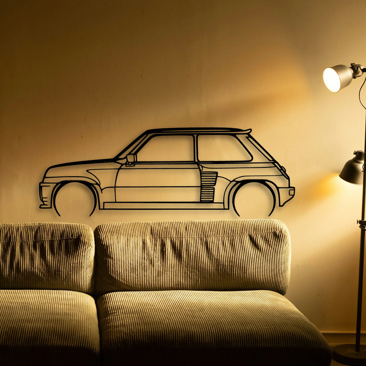 Turbo 2 1983 Classic Silhouette Metal Wall Art - Tinvibe