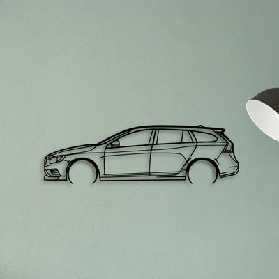 V60 Polestar Classic Silhouette Metal Wall Art - Tinvibe