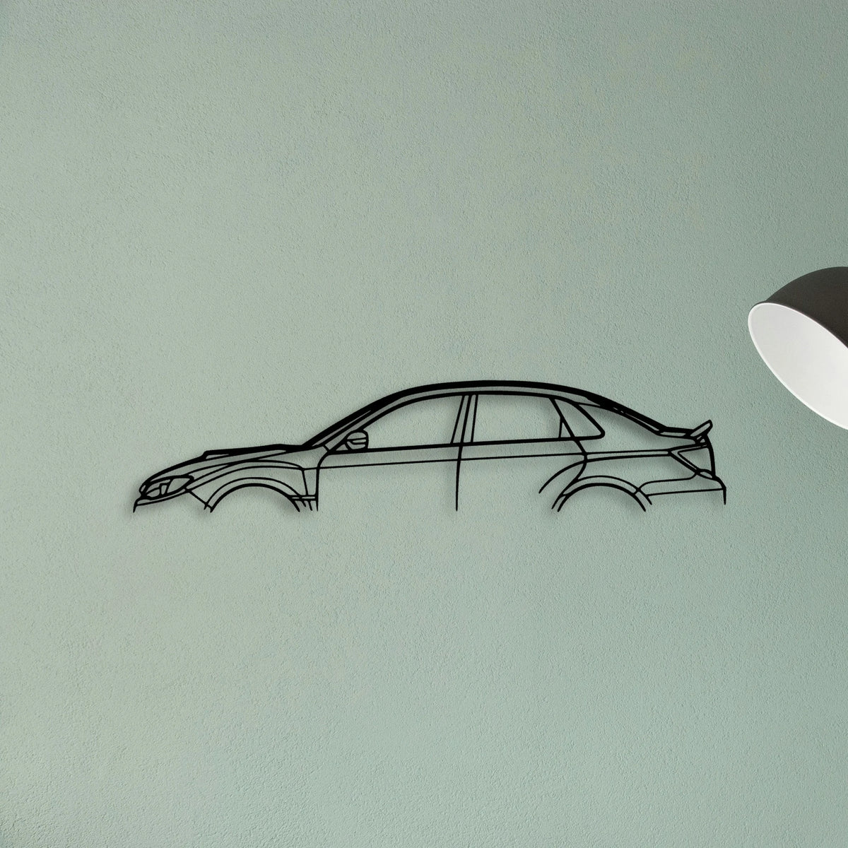 WRX STI 2011 Classic Silhouette Metal Wall Art - Tinvibe