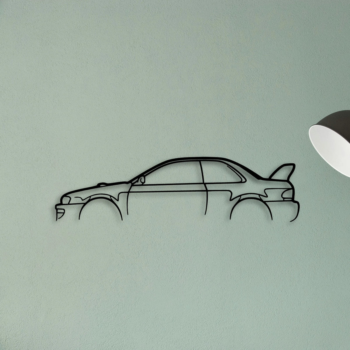 WRX STI B22 Classic Silhouette Metal Wall Art - Tinvibe