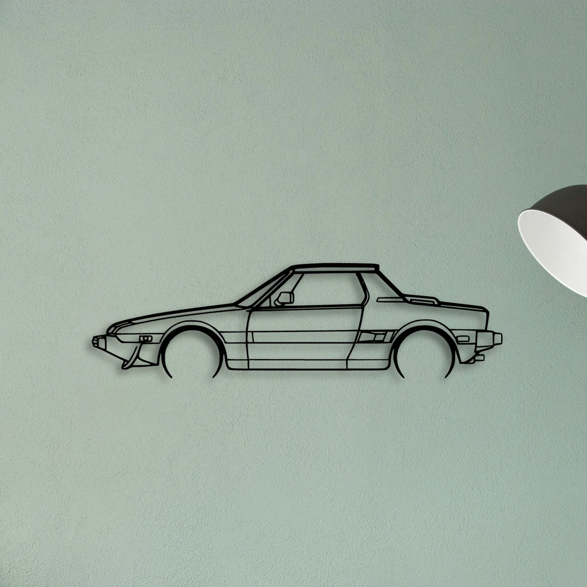 X1 9 Bertone 1987 Classic Silhouette Metal Wall Art - Tinvibe