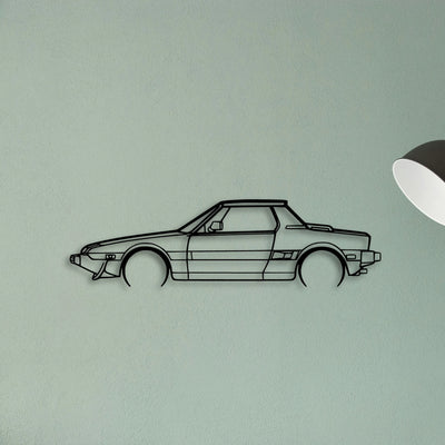 X1 9 Bertone 1987 Classic Silhouette Metal Wall Art - Tinvibe