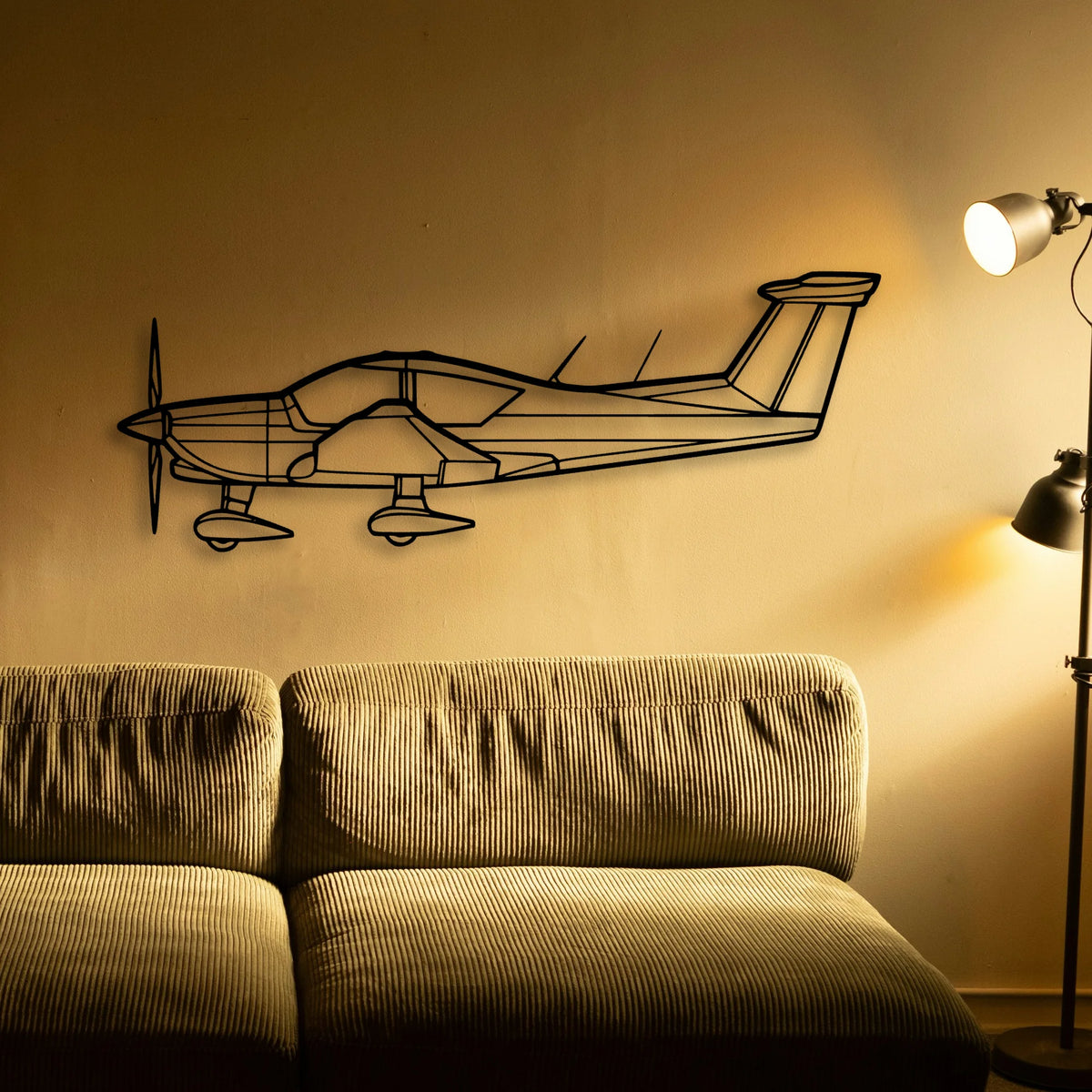 A185F Skywagon Classic Aircraft Silhouette Metal Wall Art - Tinvibe