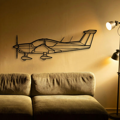 A185F Skywagon Classic Aircraft Silhouette Metal Wall Art - Tinvibe