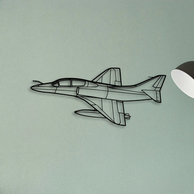 A23 24 Musketeer 4 Classic Aircraft Silhouette Metal Wall Art - Tinvibe