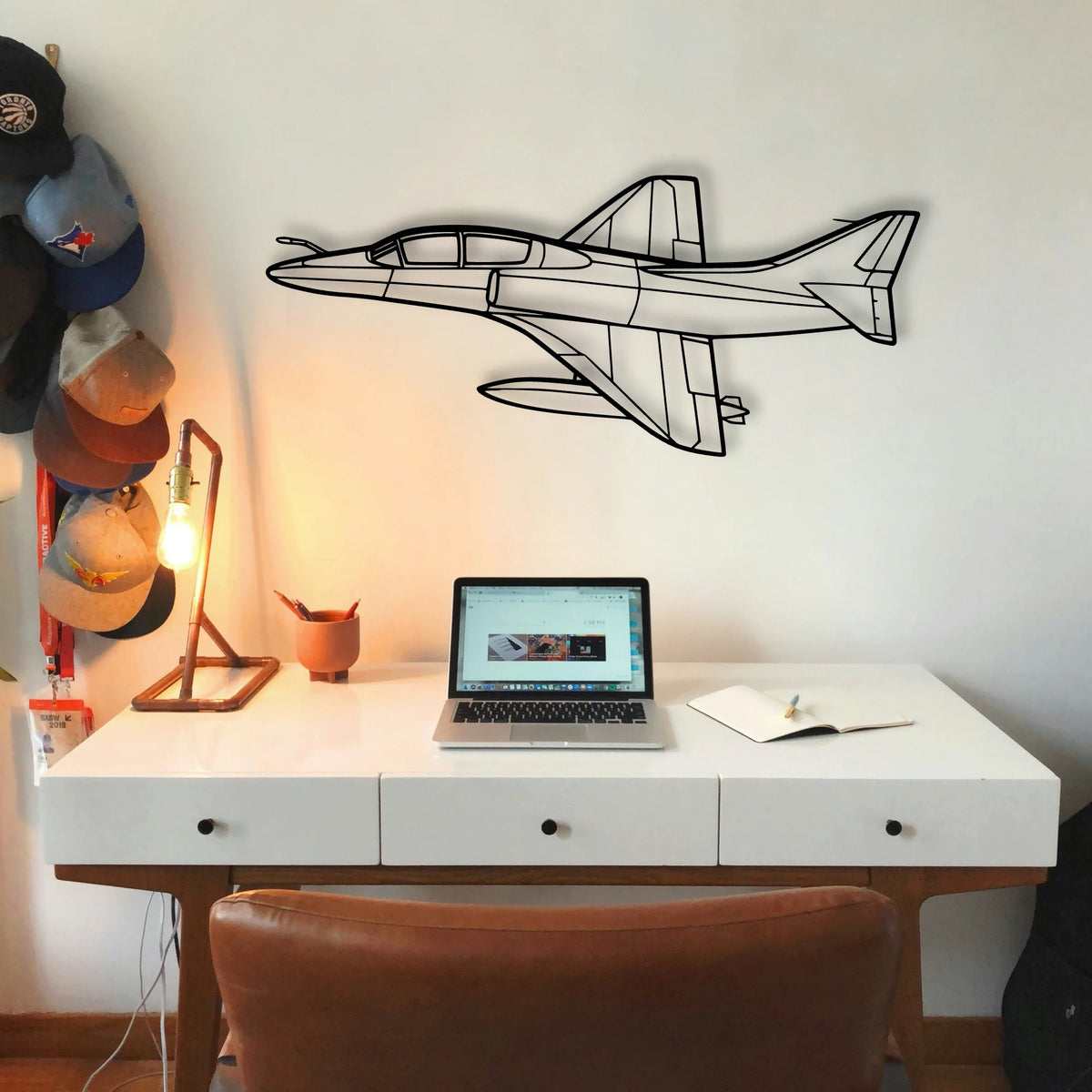 A23 24 Musketeer 4 Classic Aircraft Silhouette Metal Wall Art - Tinvibe