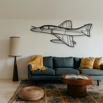 A23 24 Musketeer 4 Classic Aircraft Silhouette Metal Wall Art - Tinvibe