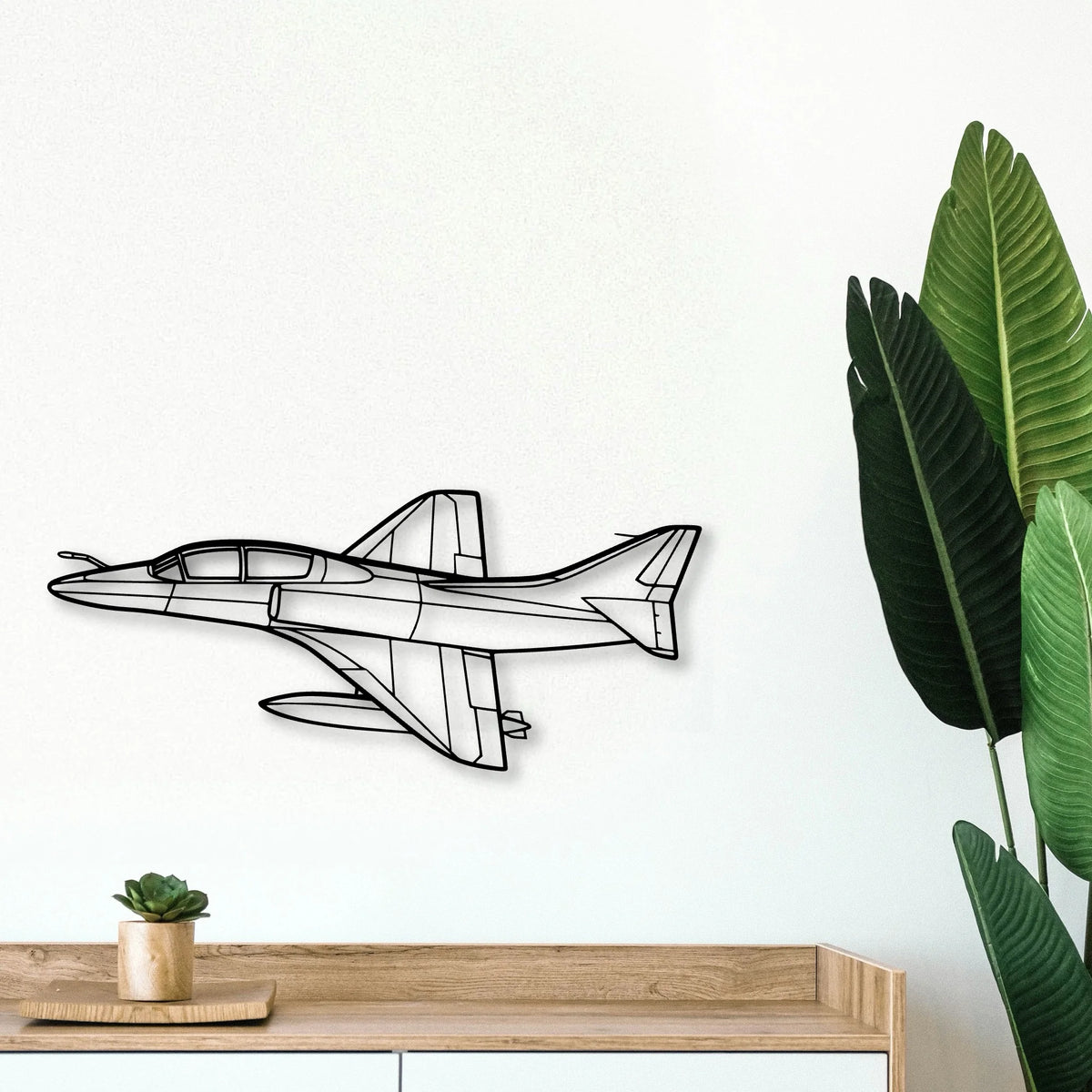 A23 24 Musketeer 4 Classic Aircraft Silhouette Metal Wall Art - Tinvibe